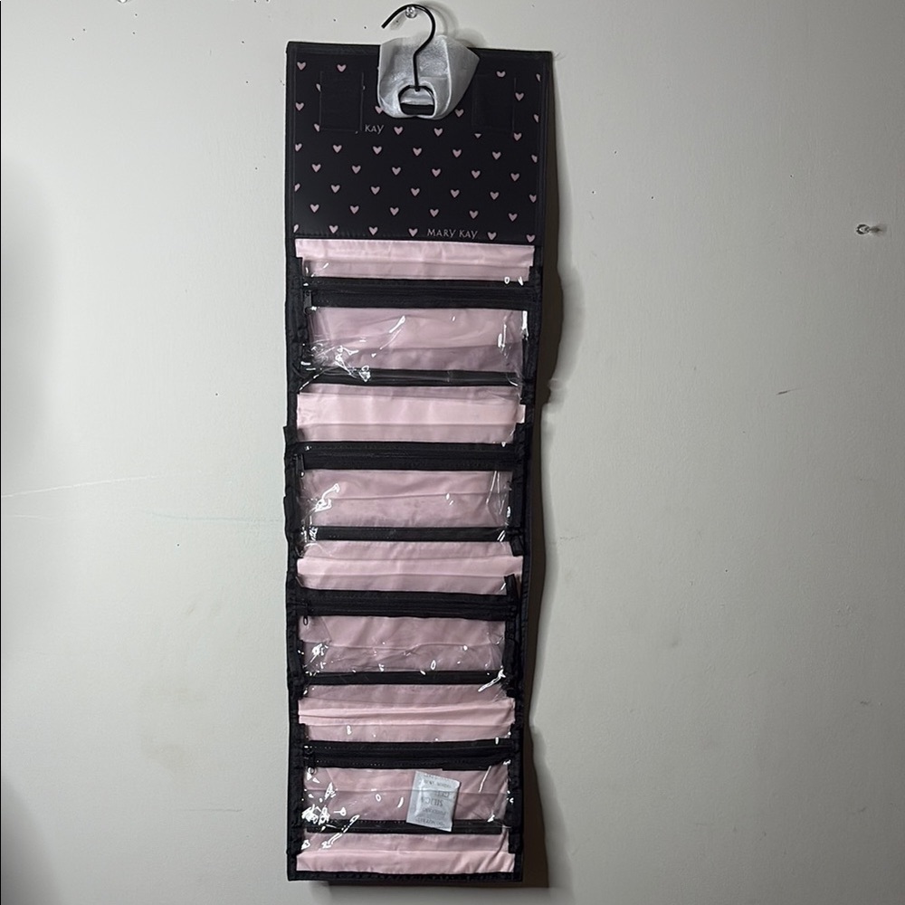 Mary Kay Black and Pink Jewelry Organizer with Collapsible Design